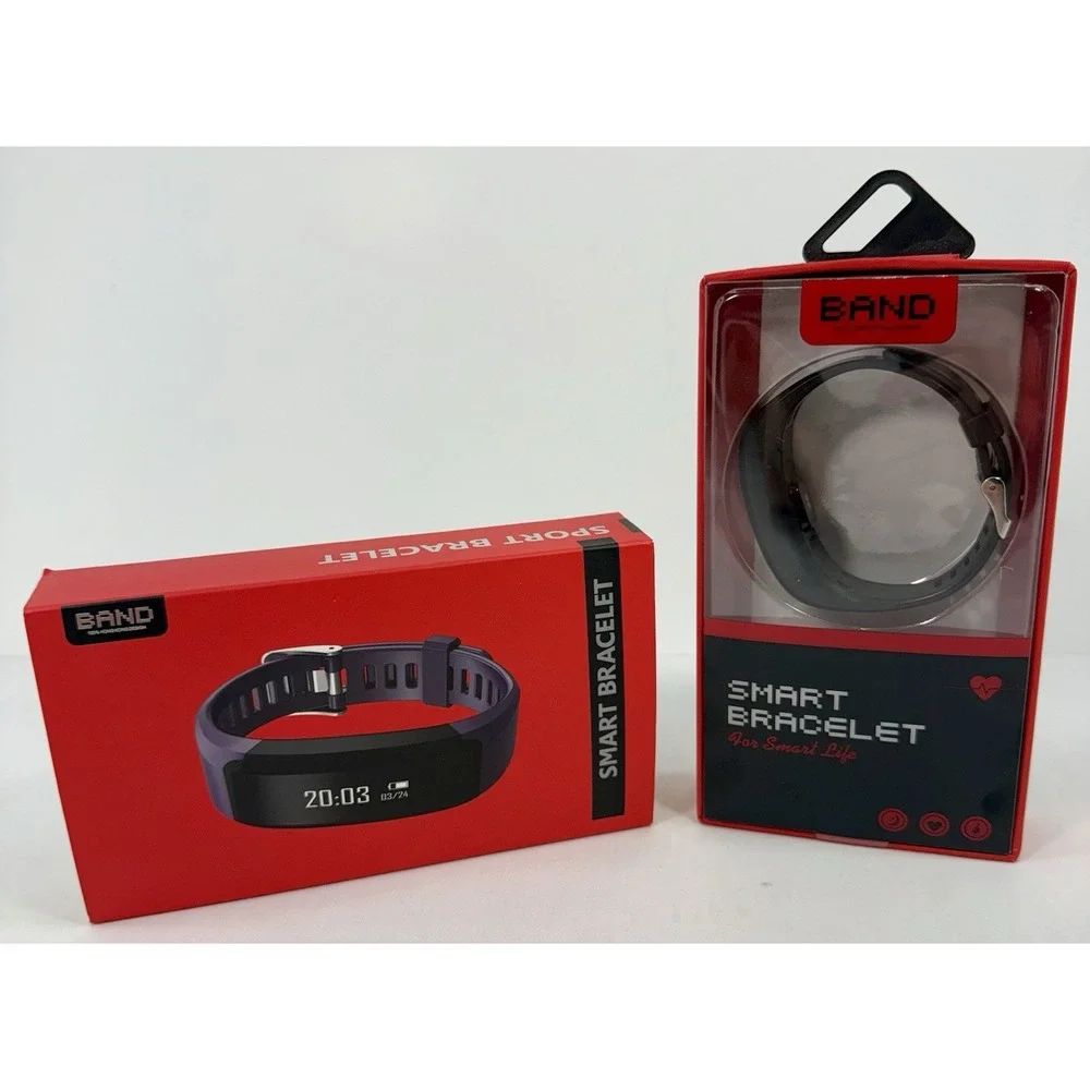 BAND Smart Bracelet Bluetooth Fitness Tracker‎ Black NIB Heart Rate Monitor +